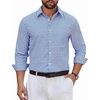 White Deep Blue Plaid