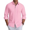 image:imageCOOFANDY Mens Oxford Shirts Long Sleeve Casual Button Down Shirt Untucked Business Dress ShirtsPink