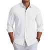image:imageCOOFANDY Mens Oxford Shirts Long Sleeve Casual Button Down Shirt Untucked Business Dress ShirtsWhite