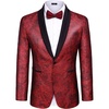 image:imageCOOFANDY Mens Tuxedo Jacket Slim Fit Shawl Lapel Blazer One Button Suit Jackets for Party Prom Wedding DinnerWine Red