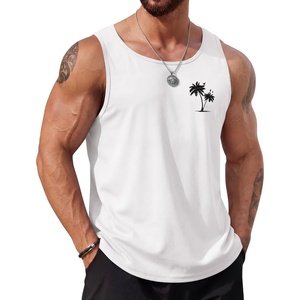 image:imageCOOFANDY Mens Beach Tank Tops Summer Cotton Sleeveless Graphic T Shirts Palm Tree Casual Vacation Muscle TankWhitecoconut Tree