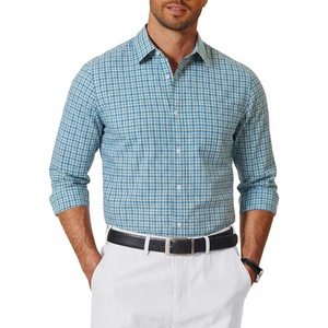 image:imageCOOFANDY Mens Long Sleeve Button Down Shirts Wrinkle Free Dress Shirts Slim Fit Cotton Plaid ShirtGreen Yellow Plaid
