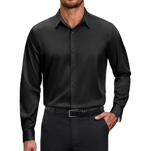 image:imageCOOFANDY Mens Wrinkle Free Dress Shirt Stretch Long Sleeve Button Down Shirts Formal Business ShirtBlack