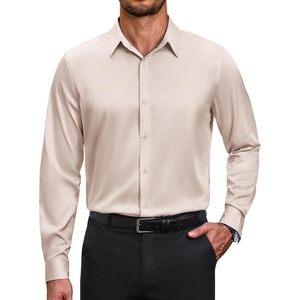 image:imageCOOFANDY Mens Wrinkle Free Dress Shirt Stretch Long Sleeve Button Down Shirts Formal Business ShirtChampagne Color
