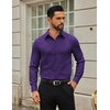 image:imageCOOFANDY Mens Dress Shirts Long Sleeve Button Down Shirts Regular Fit Business Casual ShirtsPurple