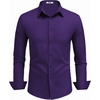 image:imageCOOFANDY Mens Dress Shirts Long Sleeve Button Down Shirts Regular Fit Business Casual ShirtsPurple