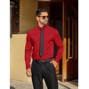 image:imageCOOFANDY Mens Dress Shirts Long Sleeve Button Down Shirts Regular Fit Business Casual ShirtsRed