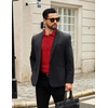 image:imageCOOFANDY Mens Dress Shirts Long Sleeve Button Down Shirts Regular Fit Business Casual ShirtsRed
