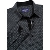 image:imageCOOFANDY Mens Printed Dress Shirts Long Sleeve Business Button Down Shirt Contrast Collar Shirts for Men2black  Whiterhombus
