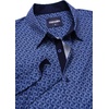 image:imageCOOFANDY Mens Printed Dress Shirts Long Sleeve Business Button Down Shirt Contrast Collar Shirts for MenNavy Bluetriangles