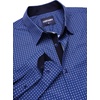 image:imageCOOFANDY Mens Printed Dress Shirts Long Sleeve Business Button Down Shirt Contrast Collar Shirts for MenNavy Bluewindmills
