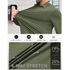 image:imageCOOFANDY Mens Stretch Dress Shirts Muscle Fit Wrinkle Free Long Sleeve Button Down Shirt Business Casual ShirtsArmy Green