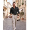image:imageCOOFANDY Mens Stretch Dress Shirts Muscle Fit Wrinkle Free Long Sleeve Button Down Shirt Business Casual ShirtsBlack