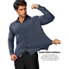 image:imageCOOFANDY Mens Stretch Dress Shirts Muscle Fit Wrinkle Free Long Sleeve Button Down Shirt Business Casual ShirtsBlue