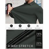 image:imageCOOFANDY Mens Stretch Dress Shirts Muscle Fit Wrinkle Free Long Sleeve Button Down Shirt Business Casual ShirtsDark Army Green