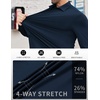 image:imageCOOFANDY Mens Stretch Dress Shirts Muscle Fit Wrinkle Free Long Sleeve Button Down Shirt Business Casual ShirtsDeep Blue
