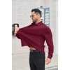 image:imageCOOFANDY Mens Stretch Dress Shirts Muscle Fit Wrinkle Free Long Sleeve Button Down Shirt Business Casual ShirtsDeep Red