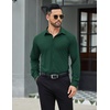 image:imageCOOFANDY Mens Stretch Dress Shirts Muscle Fit Wrinkle Free Long Sleeve Button Down Shirt Business Casual ShirtsGreen