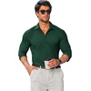 image:imageCOOFANDY Mens Stretch Dress Shirts Muscle Fit Wrinkle Free Long Sleeve Button Down Shirt Business Casual ShirtsGreen