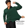 image:imageCOOFANDY Mens Stretch Dress Shirts Muscle Fit Wrinkle Free Long Sleeve Button Down Shirt Business Casual ShirtsGreen