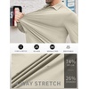 image:imageCOOFANDY Mens Stretch Dress Shirts Muscle Fit Wrinkle Free Long Sleeve Button Down Shirt Business Casual ShirtsKhaki