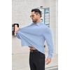 image:imageCOOFANDY Mens Stretch Dress Shirts Muscle Fit Wrinkle Free Long Sleeve Button Down Shirt Business Casual ShirtsLight Blue