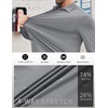 image:imageCOOFANDY Mens Stretch Dress Shirts Muscle Fit Wrinkle Free Long Sleeve Button Down Shirt Business Casual ShirtsLight Grey