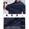 image:imageCOOFANDY Mens Stretch Dress Shirts Muscle Fit Wrinkle Free Long Sleeve Button Down Shirt Business Casual ShirtsNavy Blue