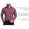 image:imageCOOFANDY Mens Stretch Dress Shirts Muscle Fit Wrinkle Free Long Sleeve Button Down Shirt Business Casual ShirtsPurple