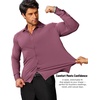 image:imageCOOFANDY Mens Stretch Dress Shirts Muscle Fit Wrinkle Free Long Sleeve Button Down Shirt Business Casual ShirtsPurple