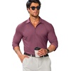 image:imageCOOFANDY Mens Stretch Dress Shirts Muscle Fit Wrinkle Free Long Sleeve Button Down Shirt Business Casual ShirtsPurple