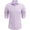image:imageCOOFANDY Mens Stretch Dress Shirts Muscle Fit Wrinkle Free Long Sleeve Button Down Shirt Business Casual ShirtsPurple Stripes