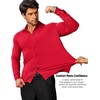 image:imageCOOFANDY Mens Stretch Dress Shirts Muscle Fit Wrinkle Free Long Sleeve Button Down Shirt Business Casual ShirtsRed