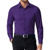 image:imageCOOFANDY Mens Dress Shirts Long Sleeve Button Down Shirts Regular Fit Business Casual ShirtsPurple