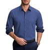 image:imageCOOFANDY Mens Printed Dress Shirts Long Sleeve Business Button Down Shirt Contrast Collar Shirts for MenNavy Bluetriangles