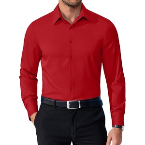 image:imageCOOFANDY Mens Dress Shirts Long Sleeve Button Down Shirts Regular Fit Business Casual ShirtsRed