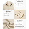 image:imageCOOFANDY Mens Button Down Shirt Long Sleeve Casual Untucked Shirts Textured Summer Beach ShirtsBeige