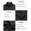 image:imageCOOFANDY Mens Button Down Shirt Long Sleeve Casual Untucked Shirts Textured Summer Beach ShirtsBlack