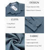 image:imageCOOFANDY Mens Button Down Shirt Long Sleeve Casual Untucked Shirts Textured Summer Beach ShirtsDark Blue