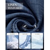 image:imageCOOFANDY Mens Button Down Shirt Long Sleeve Casual Untucked Shirts Textured Summer Beach ShirtsDenim Blue