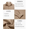 image:imageCOOFANDY Mens Button Down Shirt Long Sleeve Casual Untucked Shirts Textured Summer Beach ShirtsKhaki