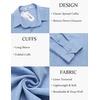 image:imageCOOFANDY Mens Button Down Shirt Long Sleeve Casual Untucked Shirts Textured Summer Beach ShirtsLight Blue