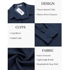 image:imageCOOFANDY Mens Button Down Shirt Long Sleeve Casual Untucked Shirts Textured Summer Beach ShirtsNavy Blue