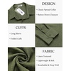 image:imageCOOFANDY Mens Button Down Shirt Long Sleeve Casual Untucked Shirts Textured Summer Beach ShirtsOlive Green
