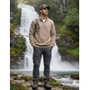 image:imageCOOFANDY Mens Quarter Zip Pullover Sweatshirts 14 Zip Long Sleeve Sweater  Mock Neck Sweater Polo Casual Business Winter Fall Leather label and Zipper Pull quilted fabric with a grid patternDark Khaki