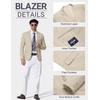 image:imageCOOFANDY Mens Casual Blazer Lightweight Sport Coat Linen Blazer Suit Jacket  2 Button Mens Blazer Smooth and Comfortable Structured feel Natural textureBreathable and Lightweight for All Year WearLight Khaki