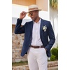 image:imageCOOFANDY Mens Casual Blazer Lightweight Sport Coat Linen Blazer Suit Jacket  2 Button Mens Blazer Smooth and Comfortable Structured feel Natural textureBreathable and Lightweight for All Year WearNavy Blue
