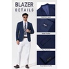 image:imageCOOFANDY Mens Casual Blazer Lightweight Sport Coat Linen Blazer Suit Jacket  2 Button Mens Blazer Smooth and Comfortable Structured feel Natural textureBreathable and Lightweight for All Year WearNavy Blue