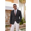 image:imageCOOFANDY Mens Casual Blazer Lightweight Sport Coat Linen Blazer Suit Jacket  2 Button Mens Blazer Smooth and Comfortable Structured feel Natural textureBreathable and Lightweight for All Year WearBlack