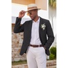 image:imageCOOFANDY Mens Casual Blazer Lightweight Sport Coat Linen Blazer Suit Jacket  2 Button Mens Blazer Smooth and Comfortable Structured feel Natural textureBreathable and Lightweight for All Year WearBlack